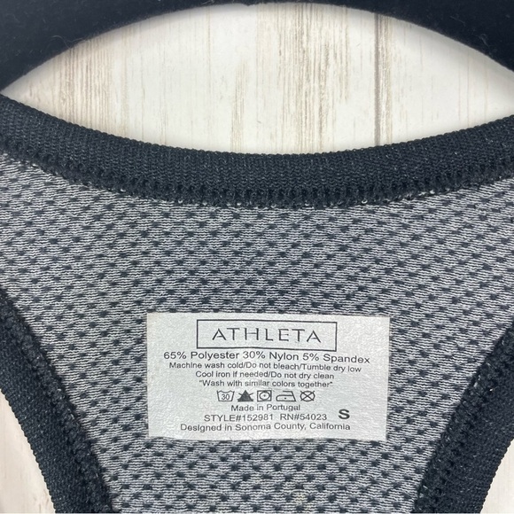 Athleta black and white polka dot tank small - Picture 3 of 5